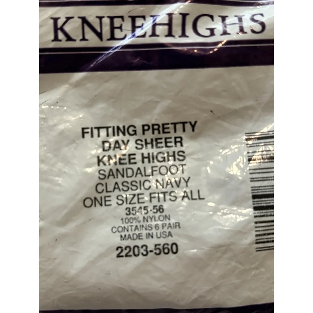 Vintage Pantyhose Tights Lot of 4 Hanes L'eggs Liz Claiborne Black Navy NO[Y]